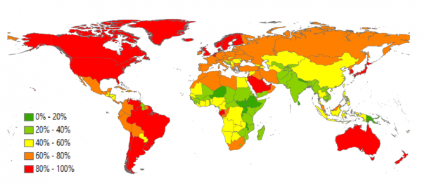 Autor: Akantamn – Vlastní dílo, based on United Nations, Department of Economic and Social Affairs, Population Division (2014). World Urbanization Prospects: The 2014 Revision, CD-ROM Edition, CC BY-SA 4.0, https://commons.wikimedia.org/w/index.php?curid=51743697