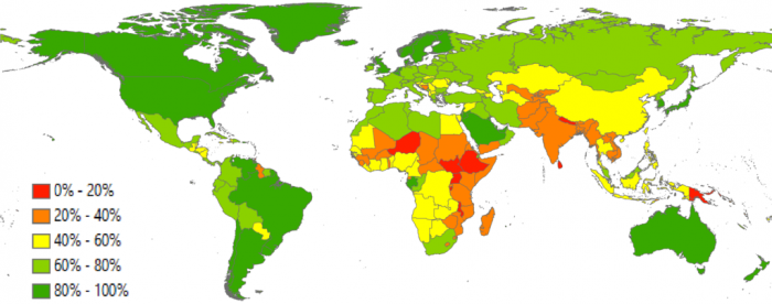 Akantamn / CC BY-SA (https://creativecommons.org/licenses/by-sa/4.0);  https://upload.wikimedia.org/wikipedia/commons/7/73/2015_World_Urbanization_Map.png